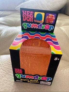 NeeDoh Gumdrop Super Solid Squish - Orange
